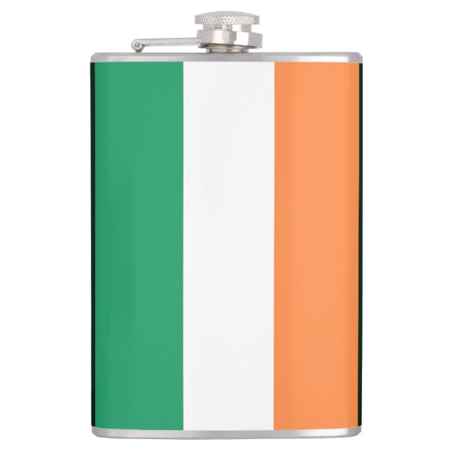 Irish Flag flacnt Hip Flask (Front)