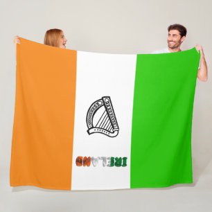 Irish flag fleece blanket
