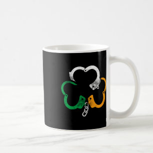 Irish Flag Handcuffs Shamrock Police St. Patrick's Coffee Mug