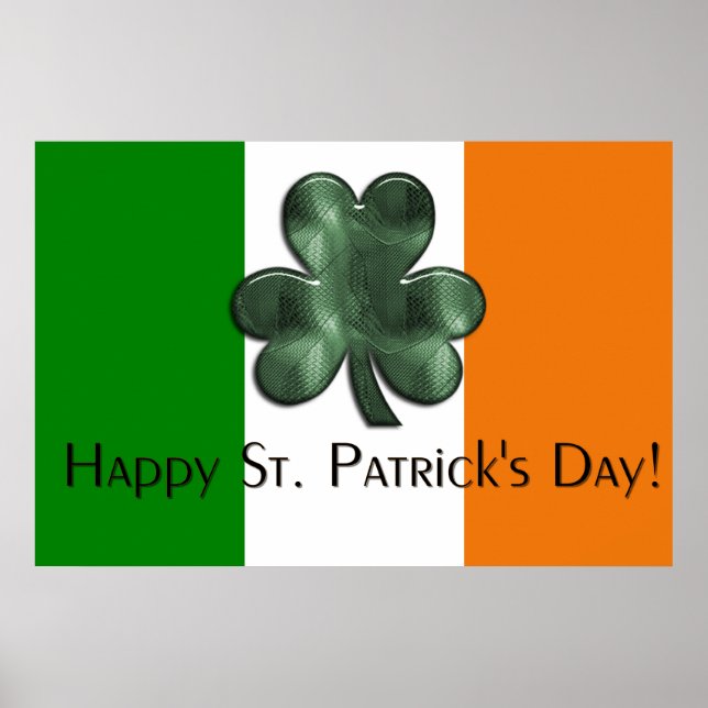 Irish Flag - Happy St. Patrick's Day Print (Front)