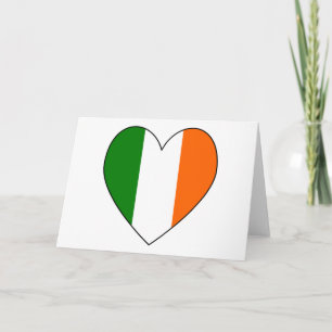 Irish Flag Heart Valentine Holiday Card