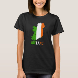 Irish Flag I love Ireland Pride Map Men Women Kids T-Shirt