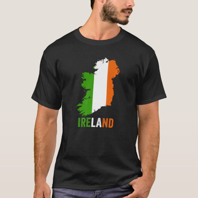 Irish Flag I love Ireland Pride Map Men Women Kids T-Shirt (Front)
