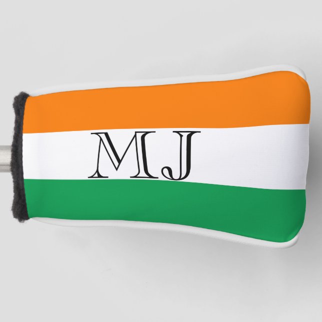 Irish Flag Ireland Monogram Putter Cover (Front)