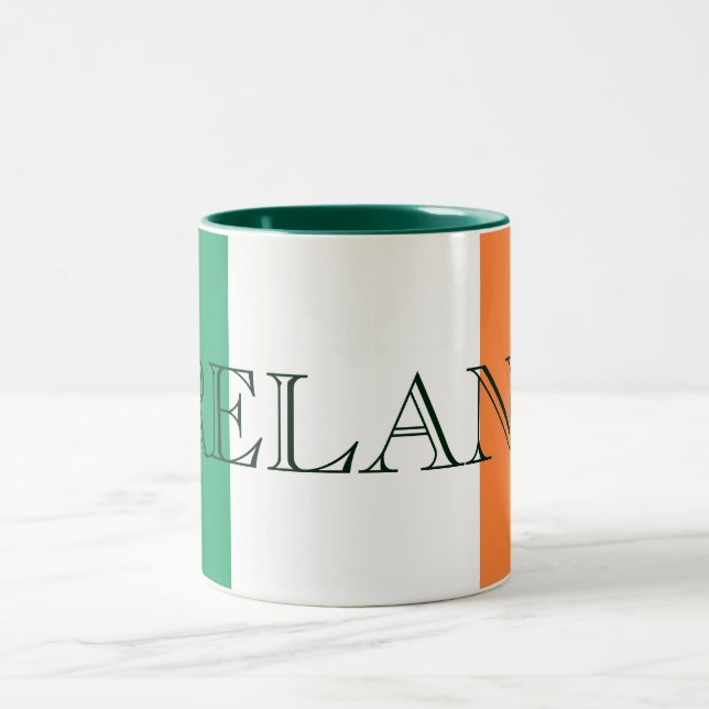 Irish Flag Ireland mugcnt Two-Tone Coffee Mug (Center)