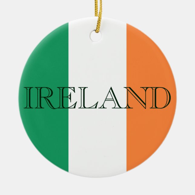 Irish Flag Ireland orncnt Ceramic Ornament (Front)