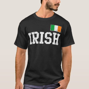 Irish Flag Ireland St Patricks Day Vintage Distres T-Shirt