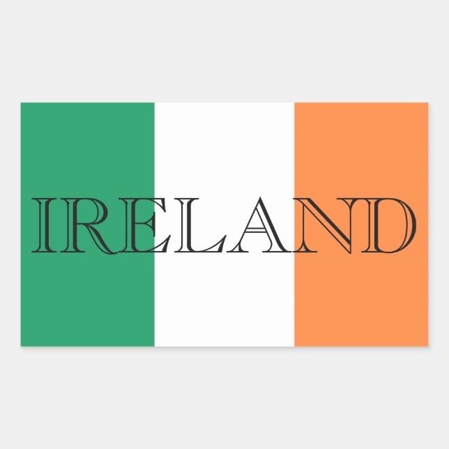 Irish Flag Ireland stkcnt Rectangular Sticker (Front)