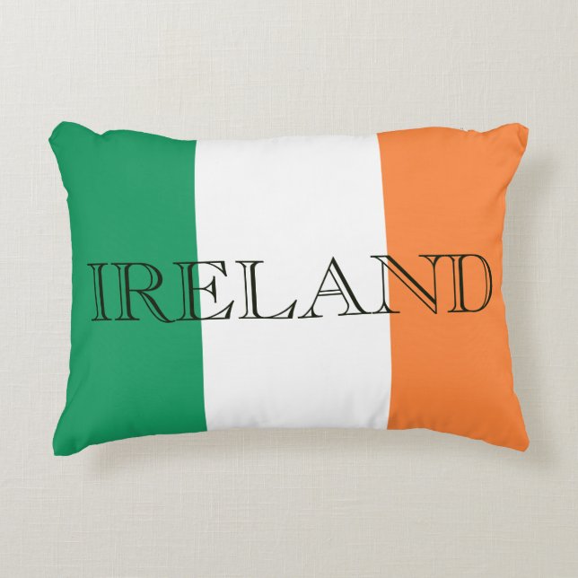 Irish Flag Ireland tpcnt Decorative Cushion (Front)