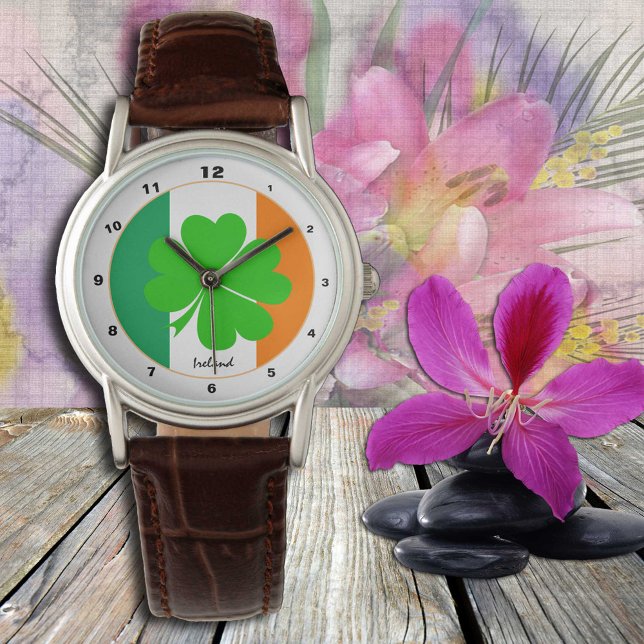 Irish Flag & Ireland trendy fashion / Shamrock Watch (Creator Uploaded)