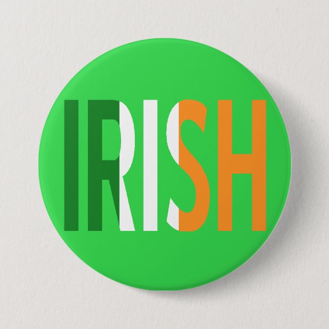Irish Flag Irish 7.5 Cm Round Badge (Front)