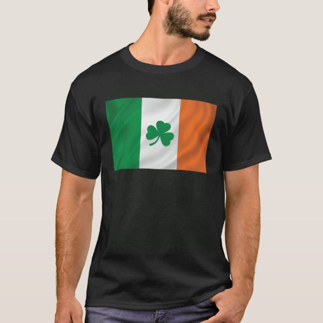 Irish Flag Irish Pride Shamrock T-Shirt (Front)
