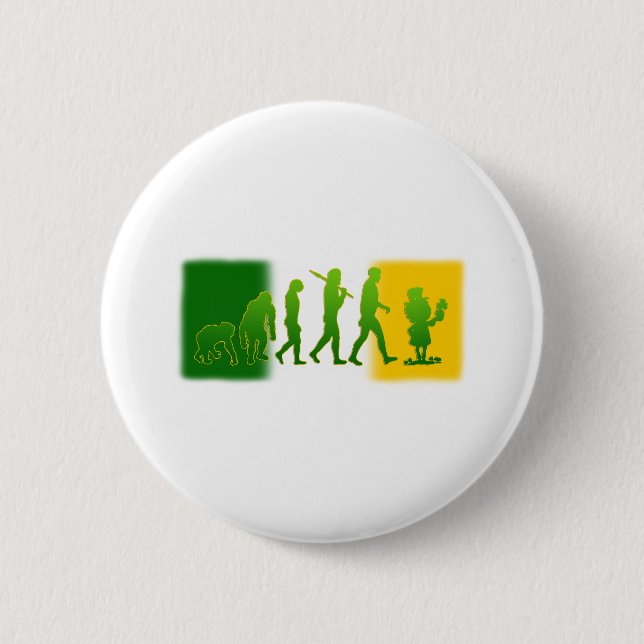 Irish flag Leprechaun evolution gear 6 Cm Round Badge (Front)
