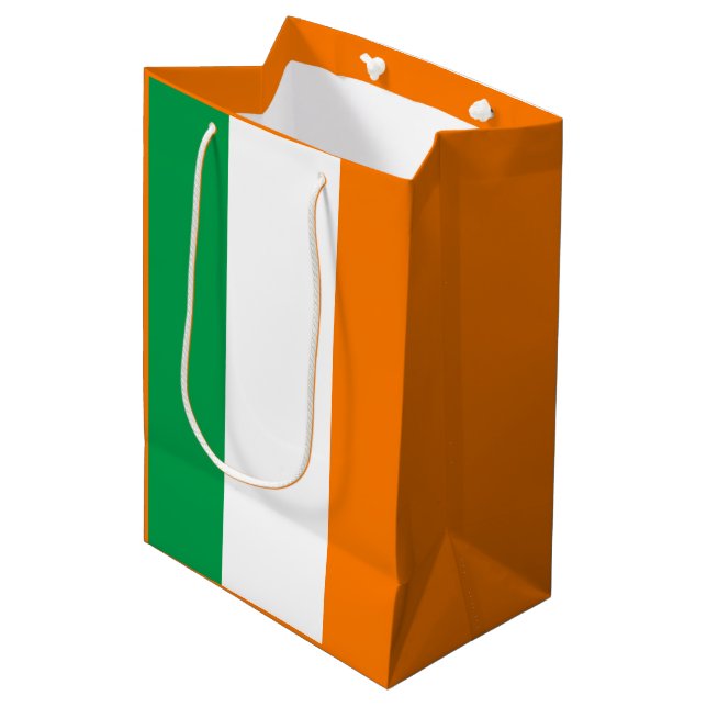 Irish flag medium gift bag (Front Angled)