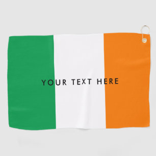 Irish flag of Ireland custom golfing gift Golf Towel