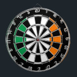 Irish flag of Ireland vintage dartboard design<br><div class="desc">Irish flag of Ireland vintage dartboard design. Cool custom dartboard for home,  office,  bar,  pub,  cafe,  man cave,  wedding etc. Upload your own image to this template optionally.</div>