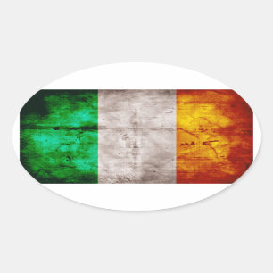 Irish Flag Oval Sticker
