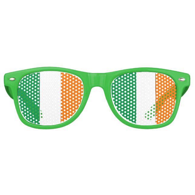 Irish Flag - Party Shades! Retro Sunglasses (Front)