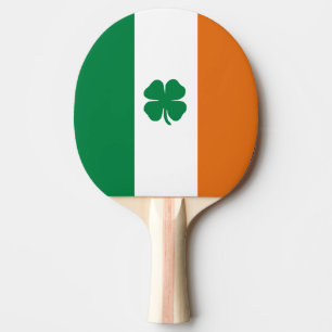 Irish Flag Patriotic Ireland Flag Lucky Clover Ping Pong Paddle