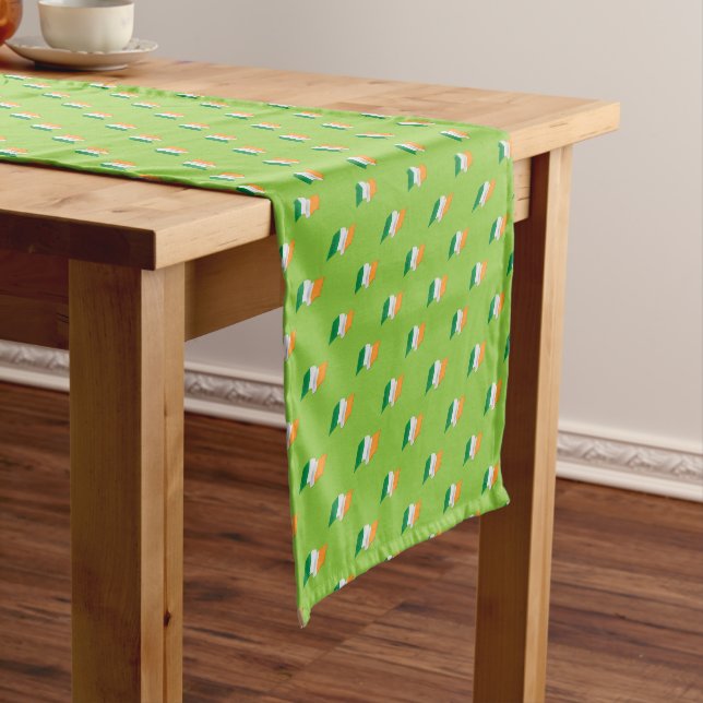 Irish Flag Pattern Short Table Runner (In Situ)