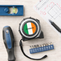 Irish flag personalised retractable measuring tape