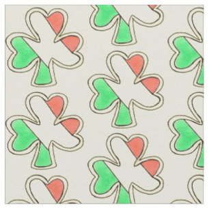 Irish Flag Saint Patrick's Day Shamrock Cookie Fabric