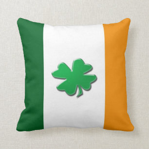 Irish flag shamrock cushions
