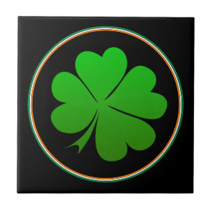 Irish Flag, Shamrock, Ireland decor, Home Ceramic Tile