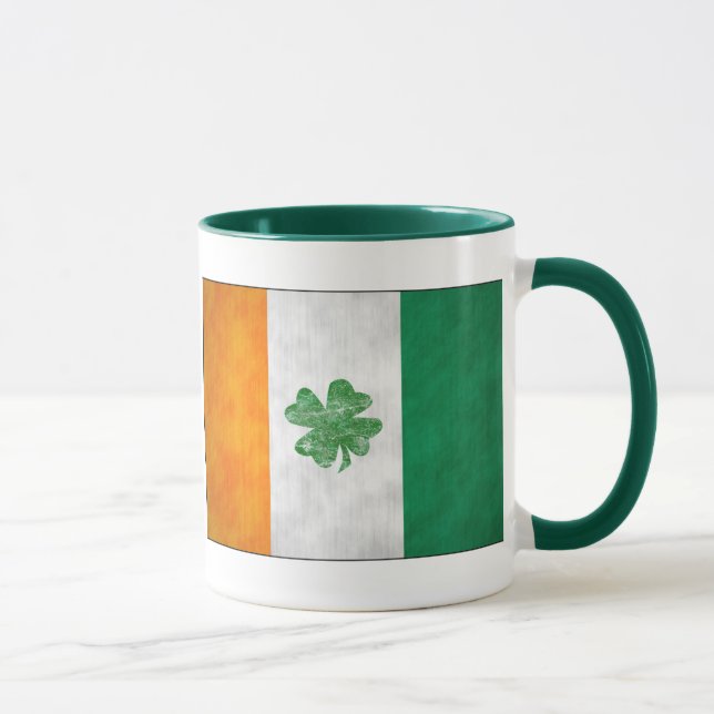 Irish Flag Shamrock Mugs (Right)