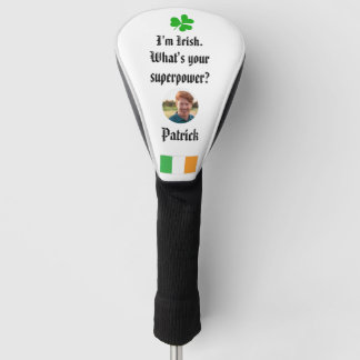 Irish flag & shamrock photo Golf Head Cover