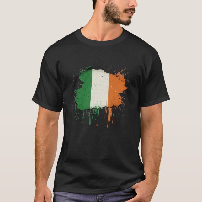 Irish Flag St Patrick s Day T-Shirt (Front)
