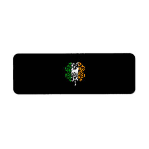 IRISH Flag St Patricks Day Boston Terrier Shamrock Return Address Label