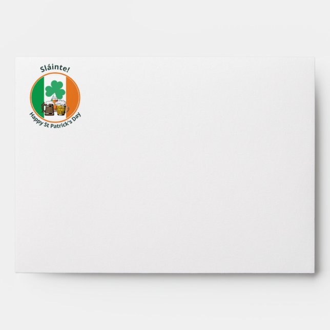 Irish Flag St Patricks Day Envelope (Front)