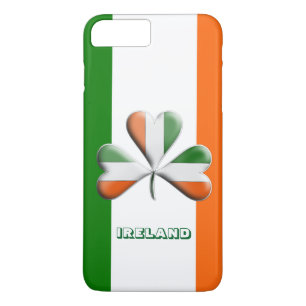 Irish Flag Tri Colours Themed Shamrock iPhone 8 Plus/7 Plus Case