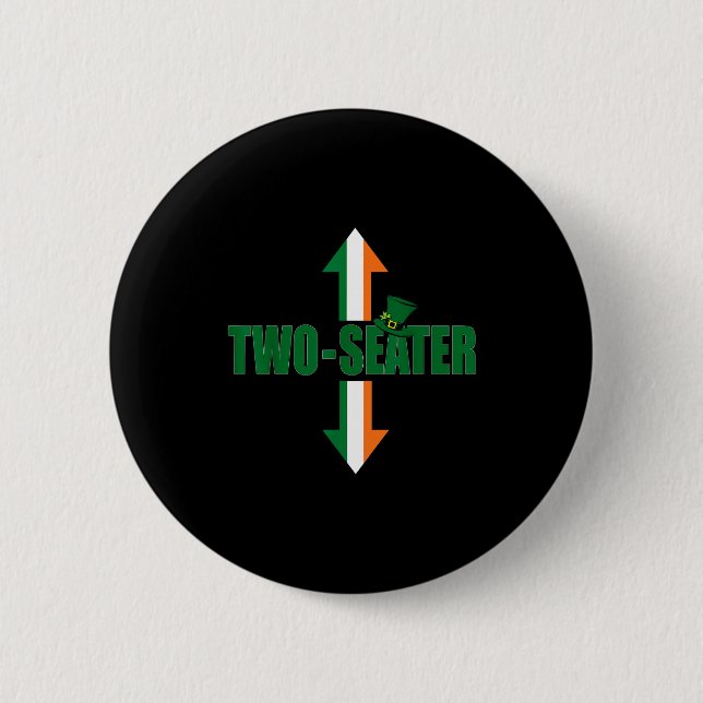 Irish Flag Two Seater Party-trashy Adult Humor Fun 6 Cm Round Badge (Front)