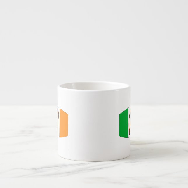Irish Flag With Harp Espresso Cup (Front)