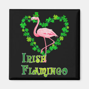 Irish Flamingo Green Saint Patrick Day Lucky St Pa Magnet