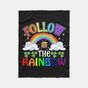 Irish Follow The Rainbow Fleece Blanket