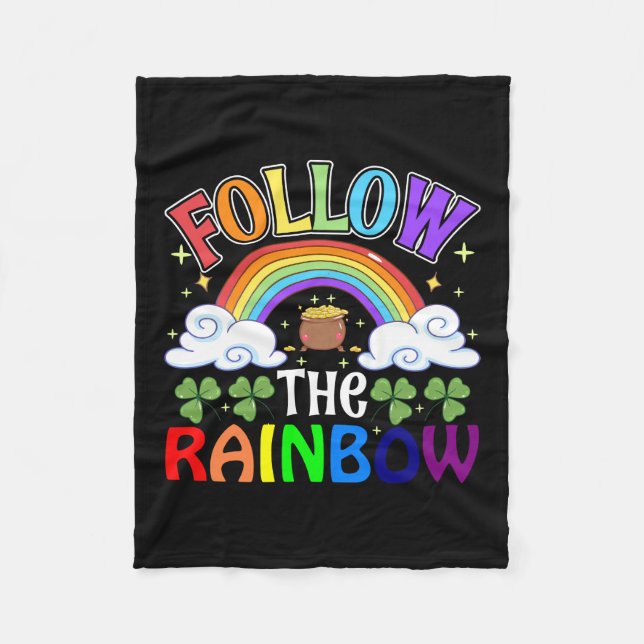 Irish Follow The Rainbow Fleece Blanket (Front)