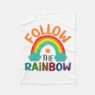 Irish Follow The Rainbow Fleece Blanket