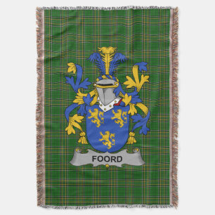 Irish Foord Coat of Arms Family Crest Ireland Throw Blanket