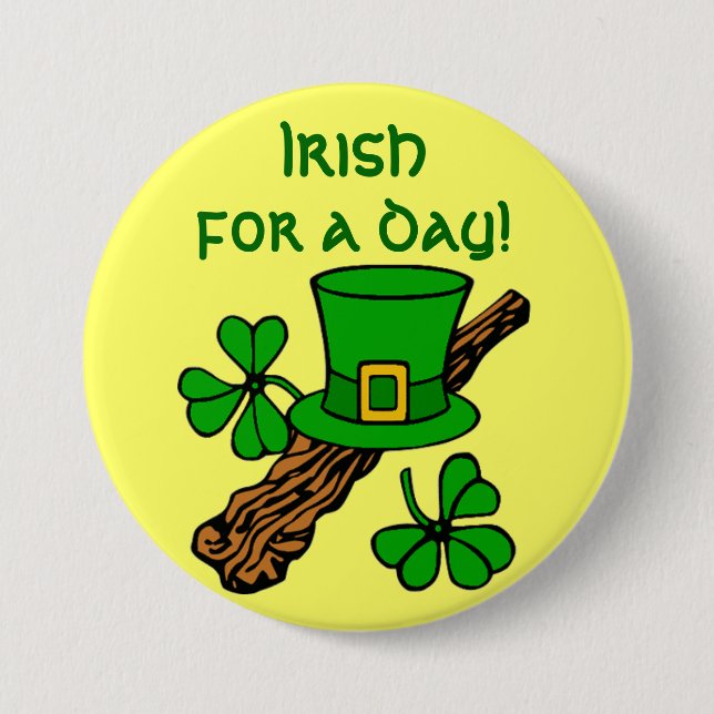 Irish For A Day Button (Front)