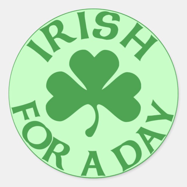 Irish For A Day Stickers (Front)