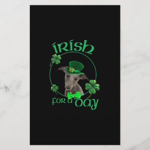 Irish For A Day Whippet Lucky Dog In Patrick Day Stationery