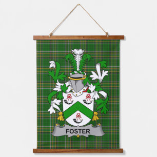 Irish Foster Coat of Arms Family Crest Hanging Tapestry