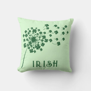 Irish - Four Leaf Clover Dandelion  Cushion