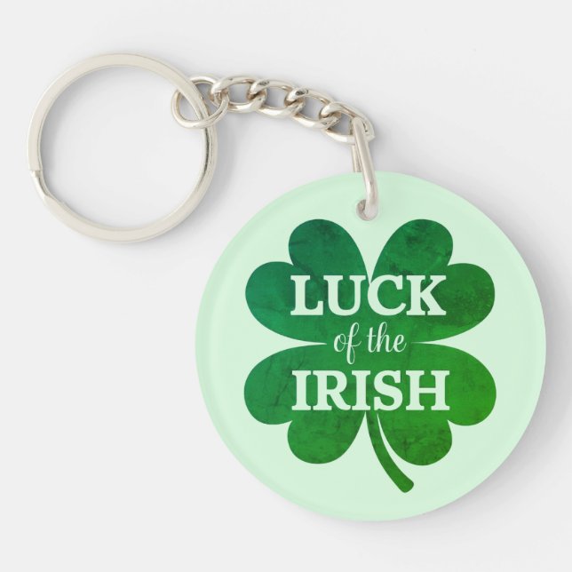 Irish Four Leaf Clover Key Ring (Front)