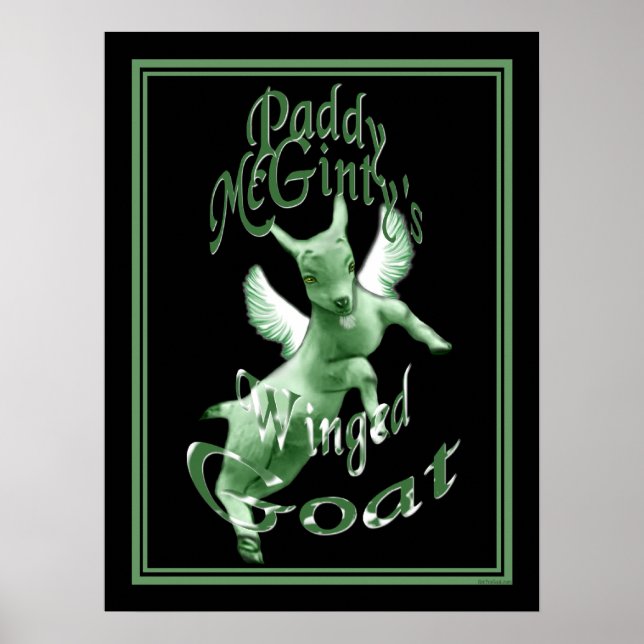 Irish Framed Print McGinty's Green Goat Art Print (Front)