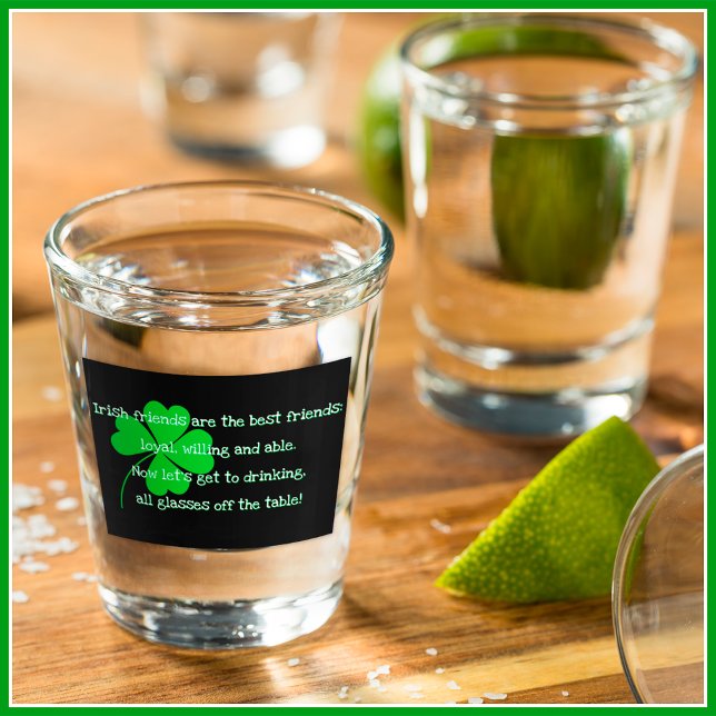 [Irish Friends] St. Patricks Day Toast -  Black - Shot Glass (Creator Uploaded)