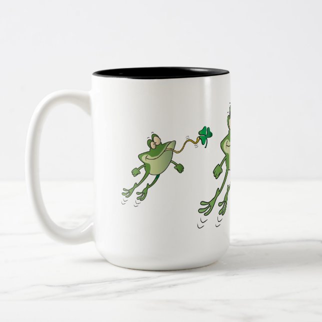 Irish Frog Two-Tone Coffee Mug (Left)
